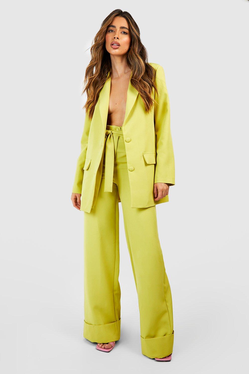 Boohoo on sale yellow trousers